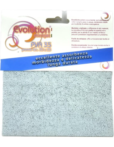 Evolution Microjet Pva35 - Panno Microfibra In Pva - 35x35cm - Grigio